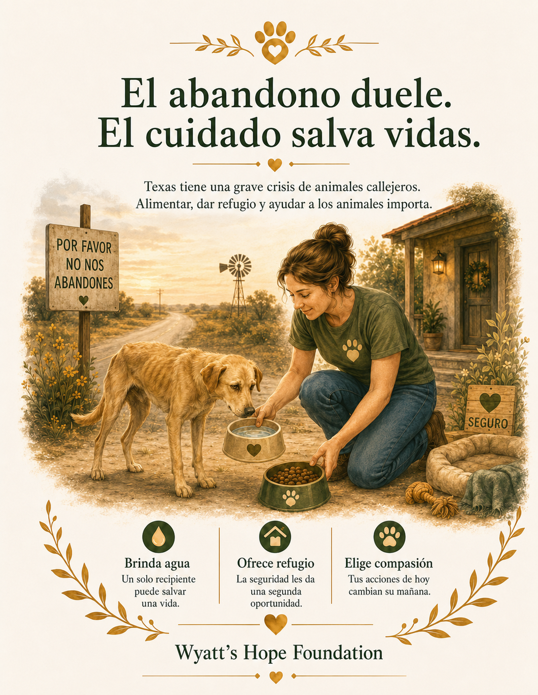 El abandono duele. El cuidado salva vidas.